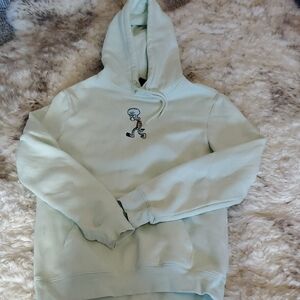 H&M Mint Green Hoodie with Character Design